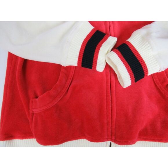Chicago Blackhawks Hooded Sweater Zipper Touch by Alyssa Milano Sz Large A12 - Picture 7 of 8
